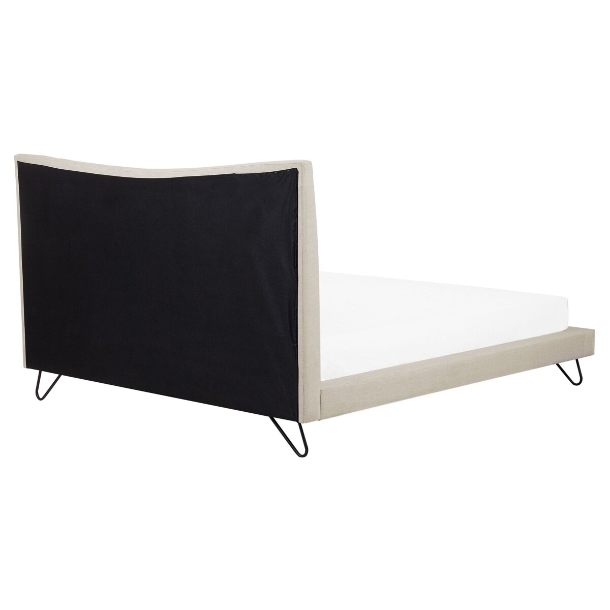 Łóżko tapicerowane 160 x 200 cm beżowe LANNION