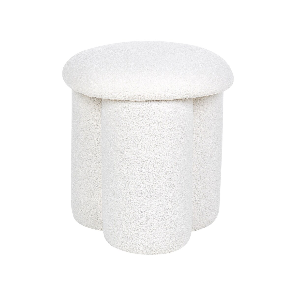 Puf boucle 40 cm biały CARRINGTON