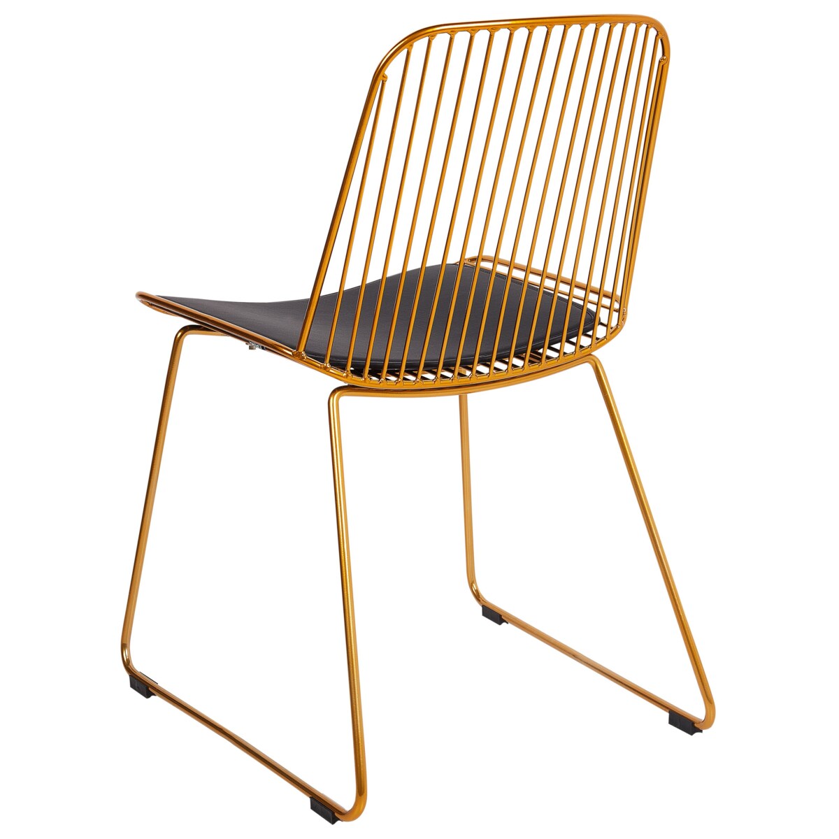 Zestaw 2 krzeseł do jadalni PENSACOLA Metal Złoty