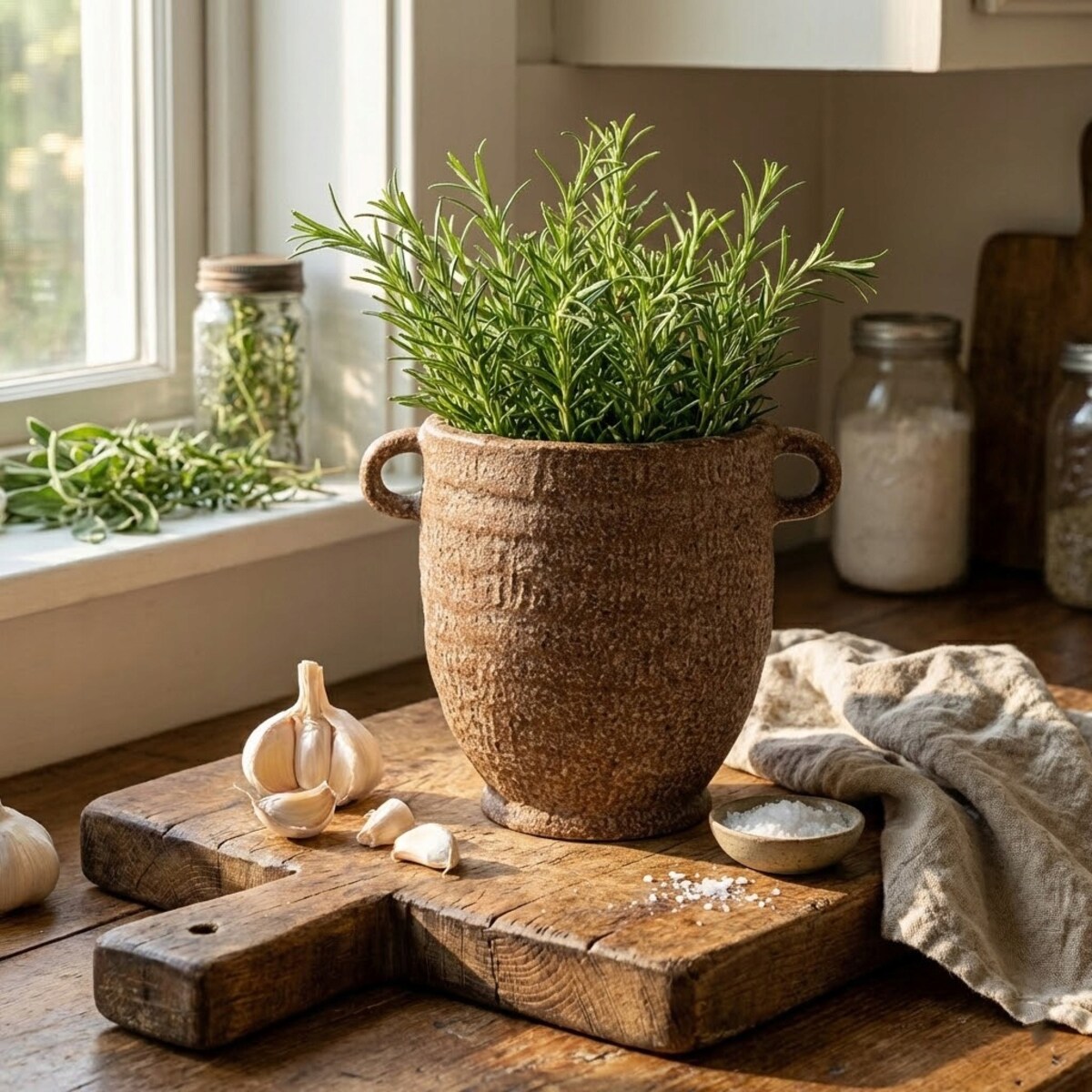 DONICZKA CERAMICZNA NA BALKON TARAS BONSAI KWIATY BRĄZOWA LOFT OSŁONKA