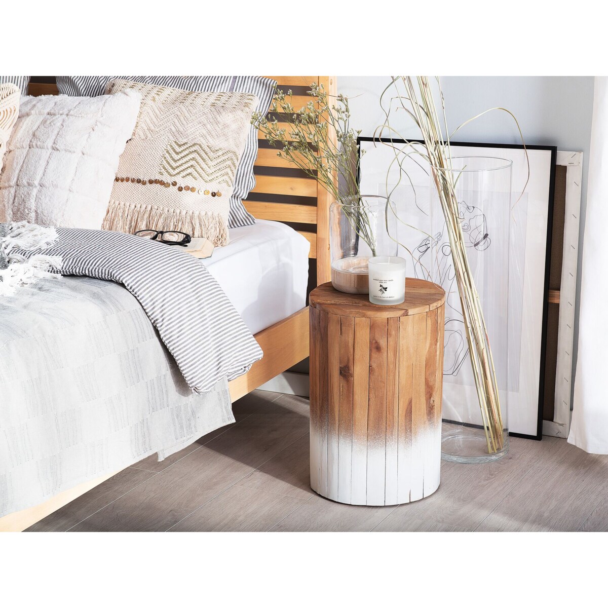 Stolik nocny jasne drewno MOVAS