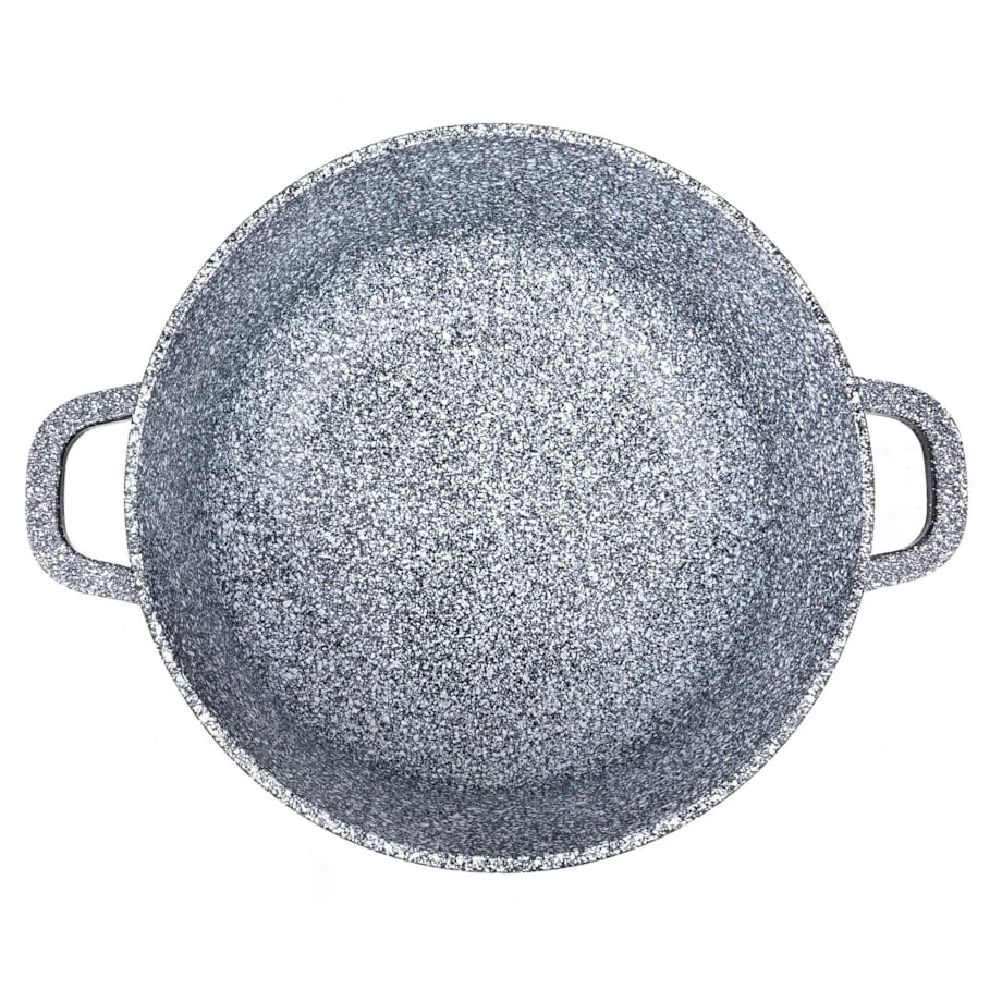 Garnek z powłoką marmurową marmurkowy szary indukcja gaz 4.5L 24cm KLAUSBERG