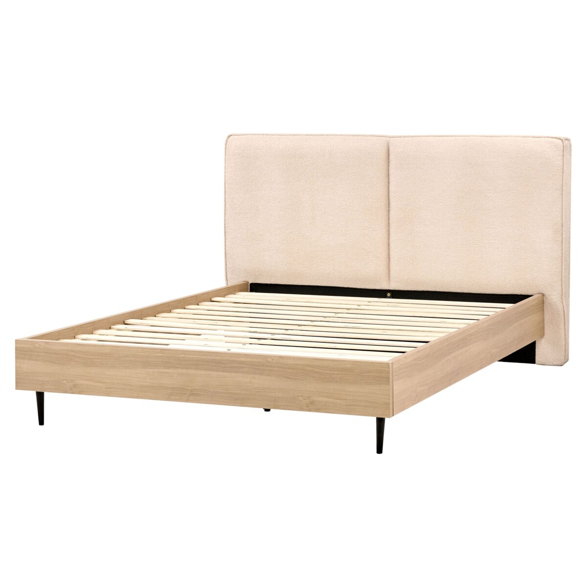 Łóżko Boucle IZERNORE 160 x 200 cm Beżowy