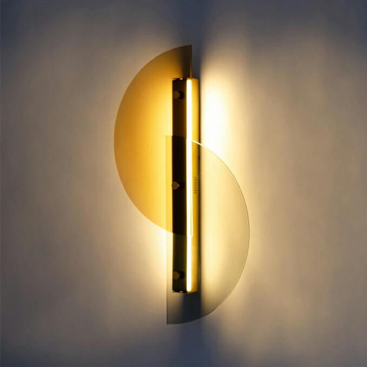 Szklana lampa ścienna Vitral MSE010400191 Moosee LED 5W 3000K Art. Deco złota