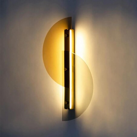 Szklana lampa ścienna Vitral MSE010400191 Moosee LED 5W 3000K Art. Deco złota