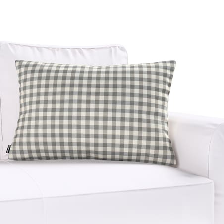 Poszewka Kinga na poduszkę prostokątną 60x40 szaro-biała kratka (1,5x1,5cm)