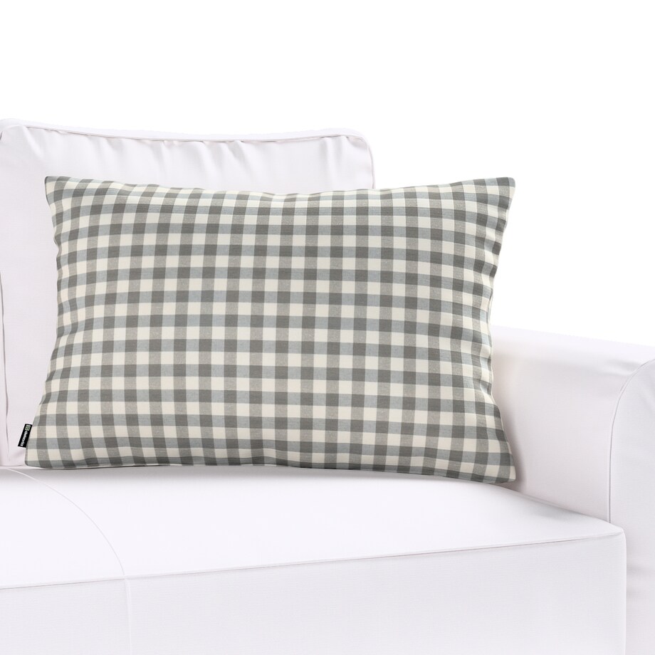 Poszewka Kinga na poduszkę prostokątną 60x40 szaro-biała kratka (1,5x1,5cm)