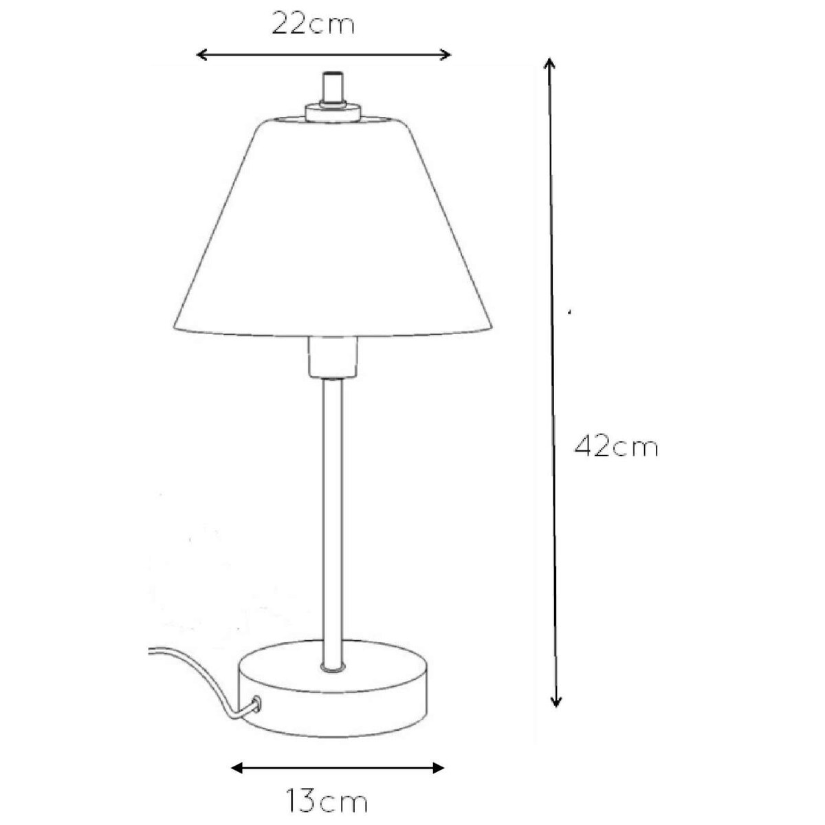 Stojąca LAMPKA nocna TOUCH  12561/21/12 Lucide stołowa LAMPA szklana satynowa chrom biała
