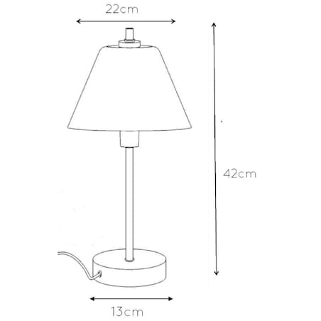 Stojąca LAMPKA nocna TOUCH 12561/21/12 Lucide stołowa LAMPA szklana satynowa chrom biała