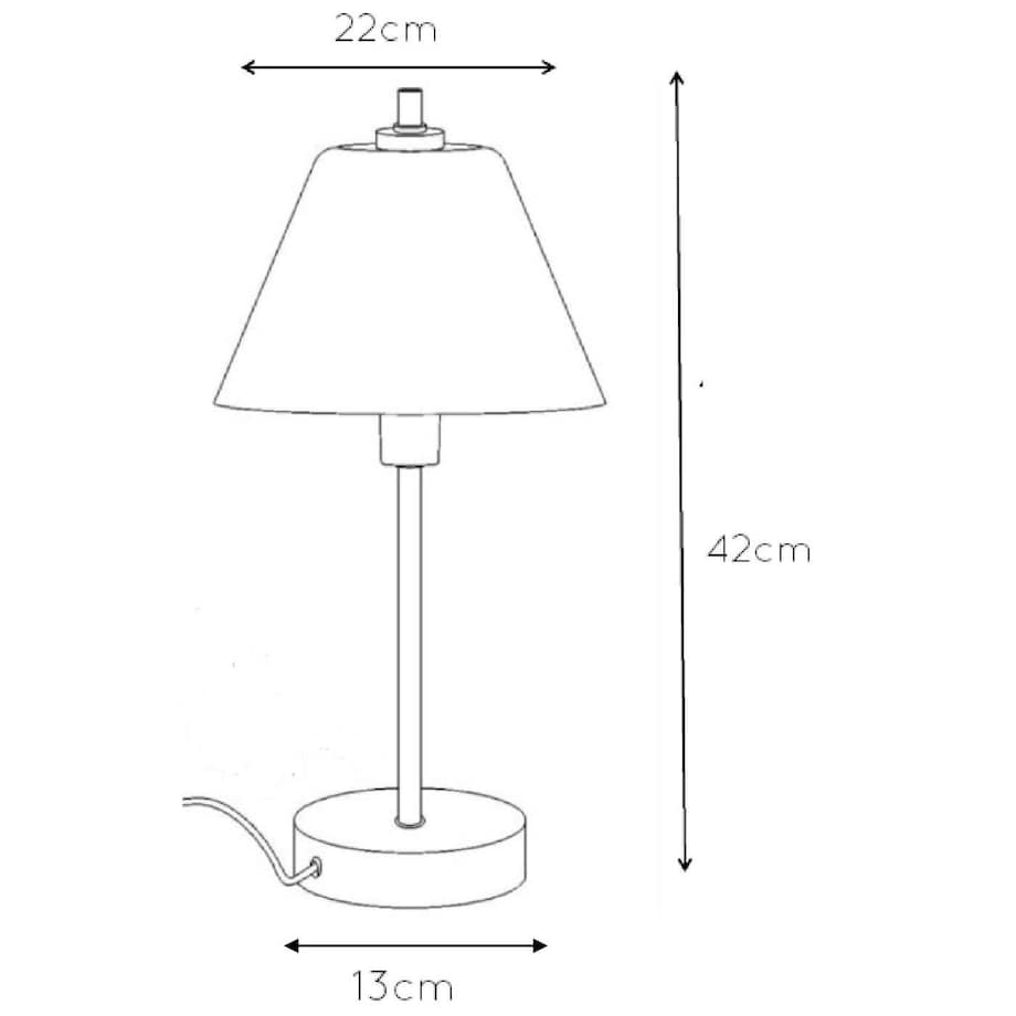 Stojąca LAMPKA nocna TOUCH 12561/21/12 Lucide stołowa LAMPA szklana satynowa chrom biała