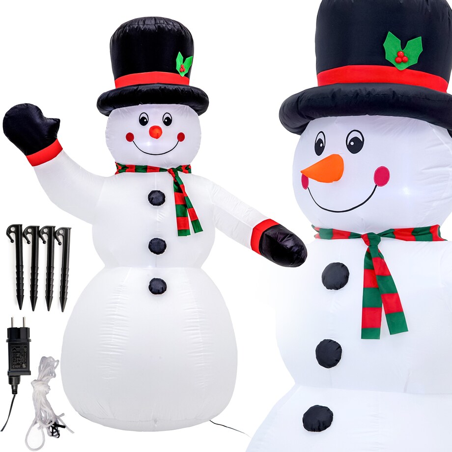 Bałwan Nadmuchiwany Świecący Duży Pompowany Led 180Cm Dmuchaniec