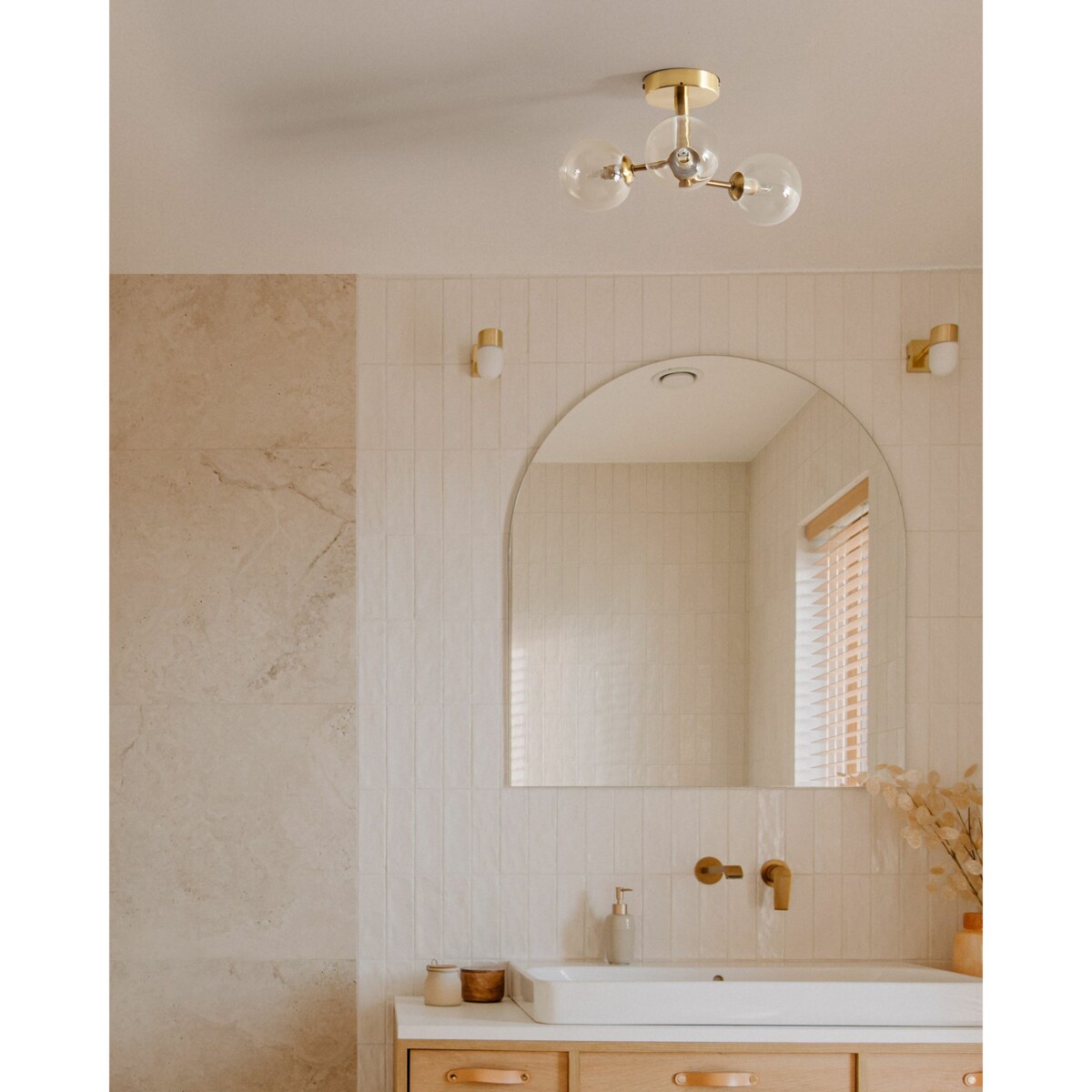 Lampa sufitowa MARICAO Szkło Mosiężny