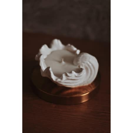 Świeca sojowa Muszla 100 g Biel N°7 "Cytrynowy las"