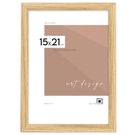 Brązowa ramka na zdjęcia 15x21 cm rama MDF z plexi klasyczna ramka zawieszka stopka