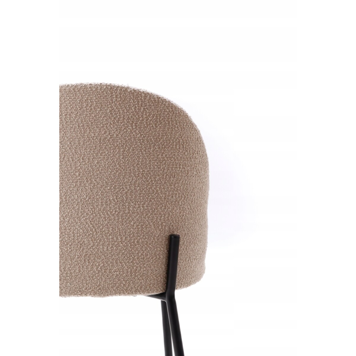 ZESTAW 4 SZTUK Krzesła TESSAR Szary-beż Czarny Tapicerowane SALON JADALNIS