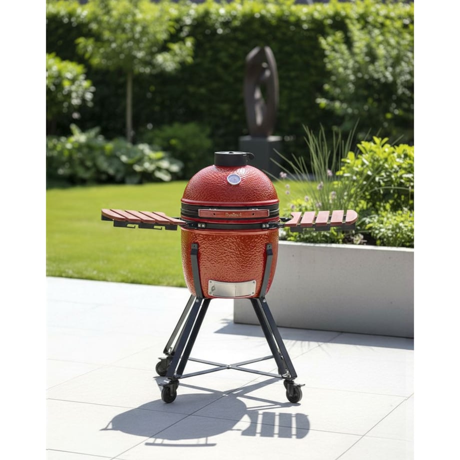 Grill węglowy KAMADO Ceramika Czerwony