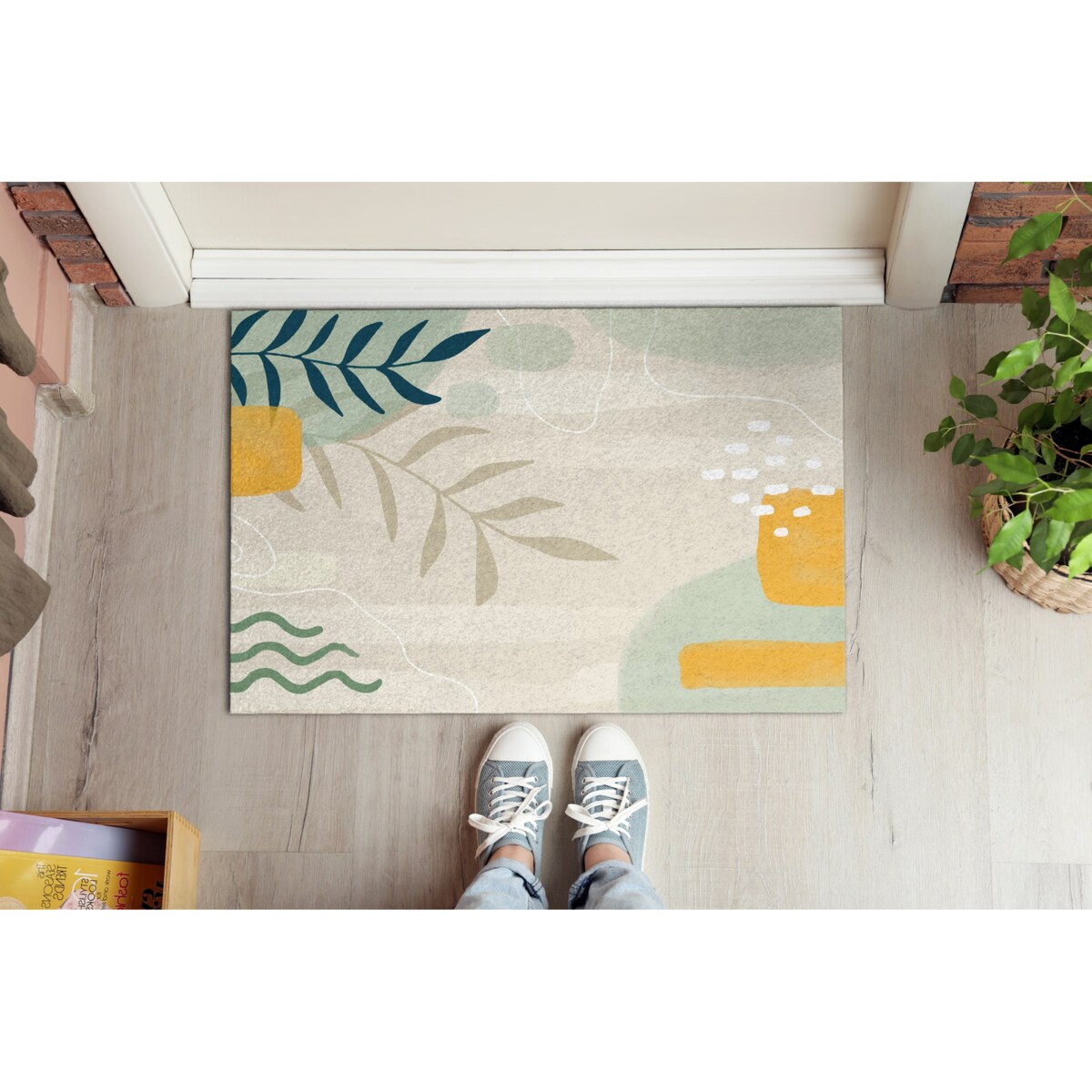 Wycieraczka do wnętrz Geometryczna Abstrakcja 90x60 cm