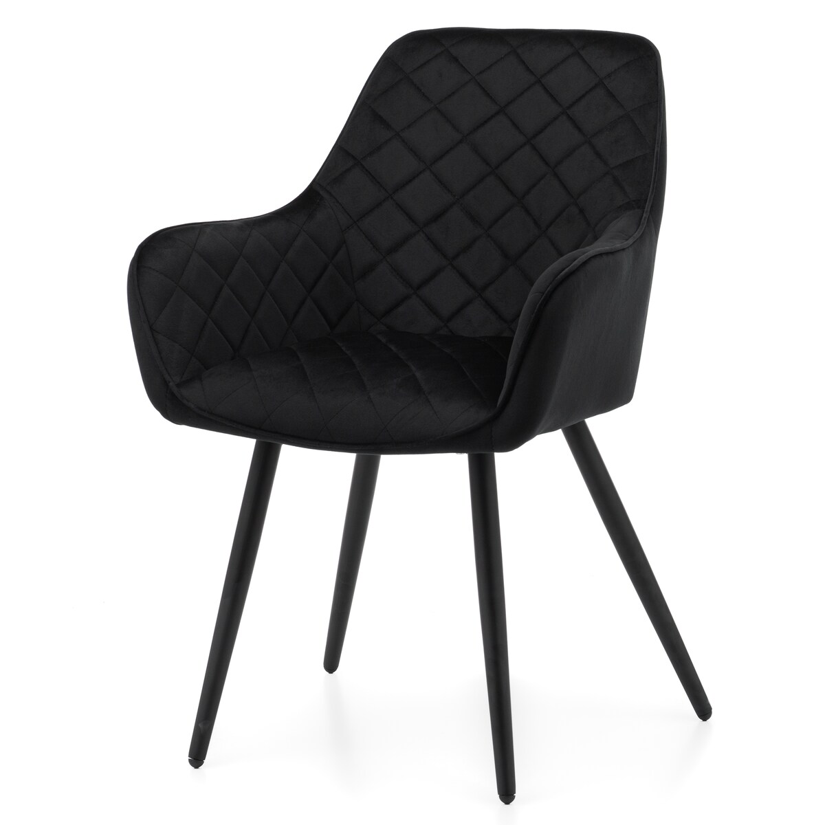 Krzesło tapicerowane COLIN aksamit velvet welur do salonu jadalni czarny