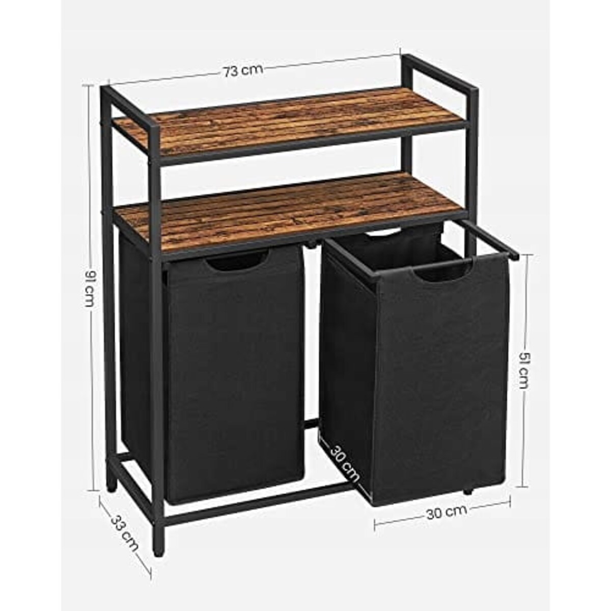 Szafka Łazienkowa Kosz Na PRanie Bielizne Ręczniki Czarny