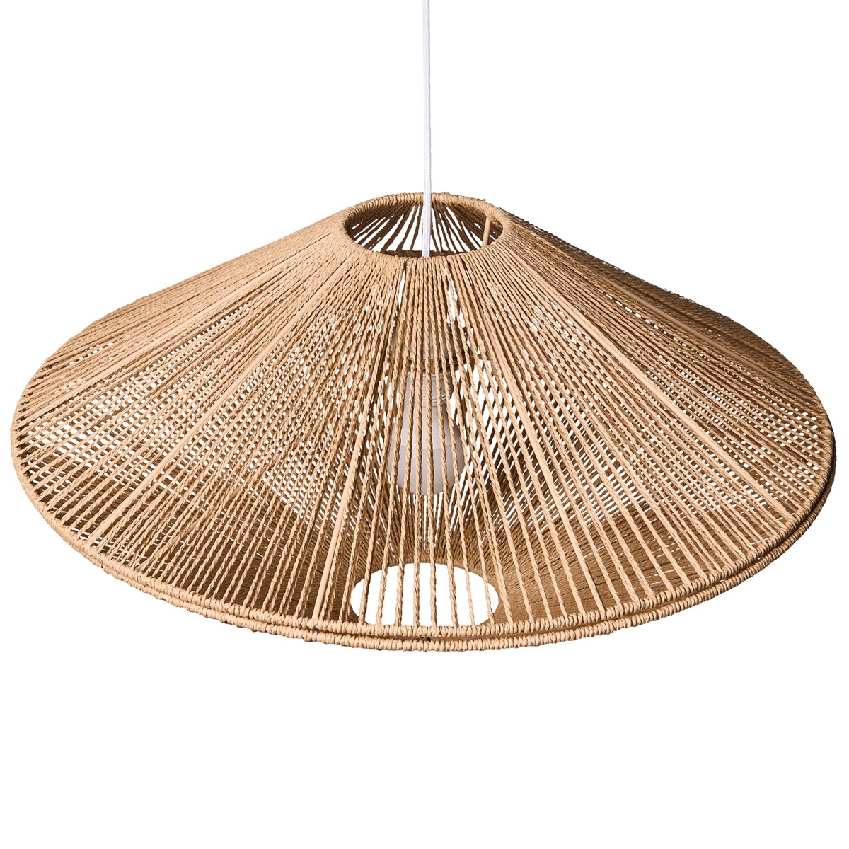 Lampa wisząca CAVES Papierowa plecionka Naturalny