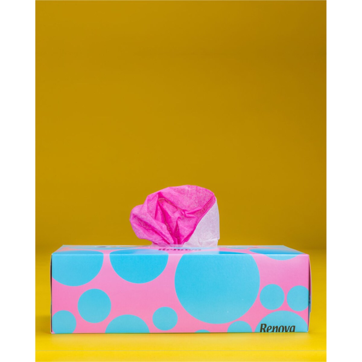 Wyciągane chusteczki higieniczne Renova niebiesko-różowe 80szt
