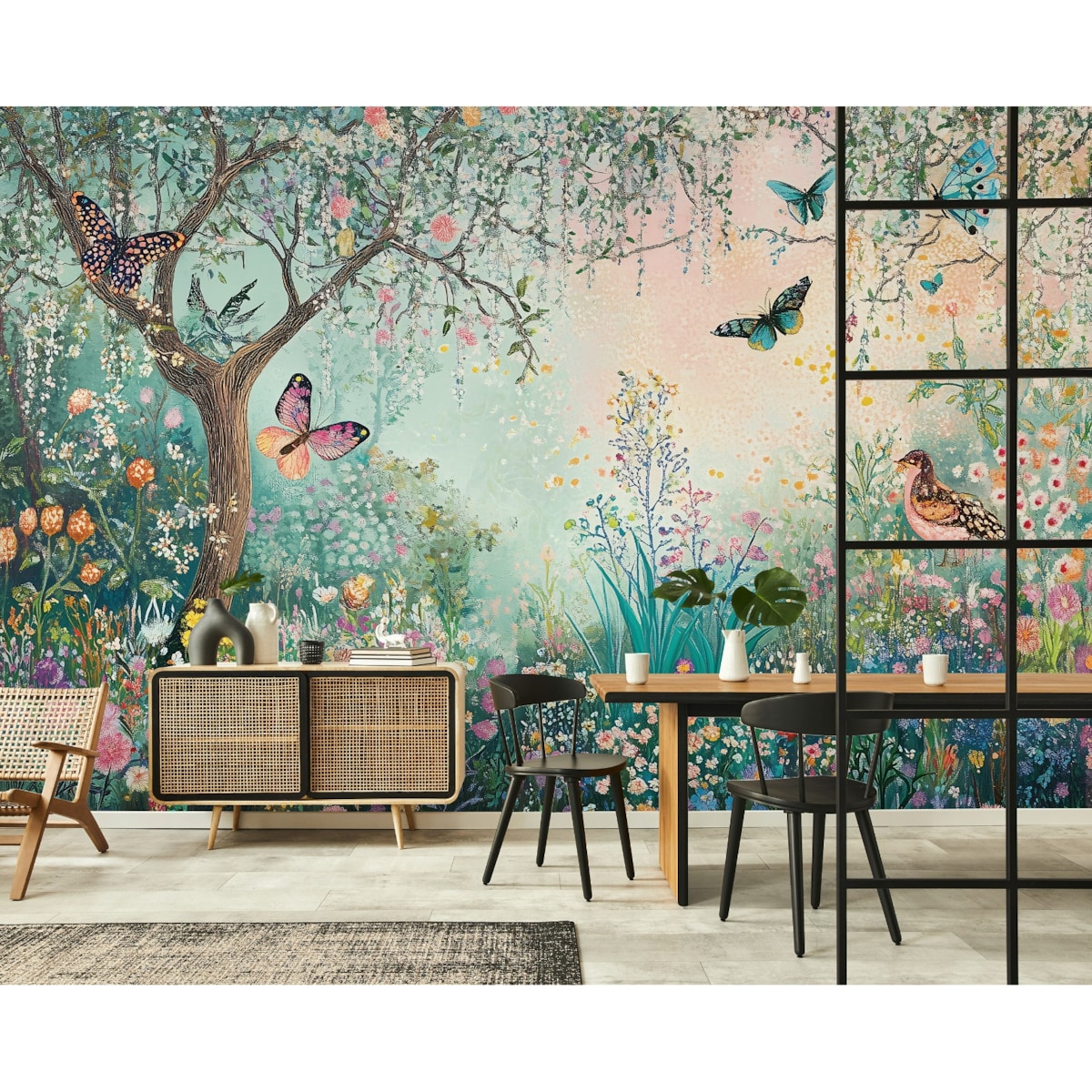 Fototapeta Dla Dzieci Na Flizelinie Zaczarowny Drzewa Niebieski 250x175