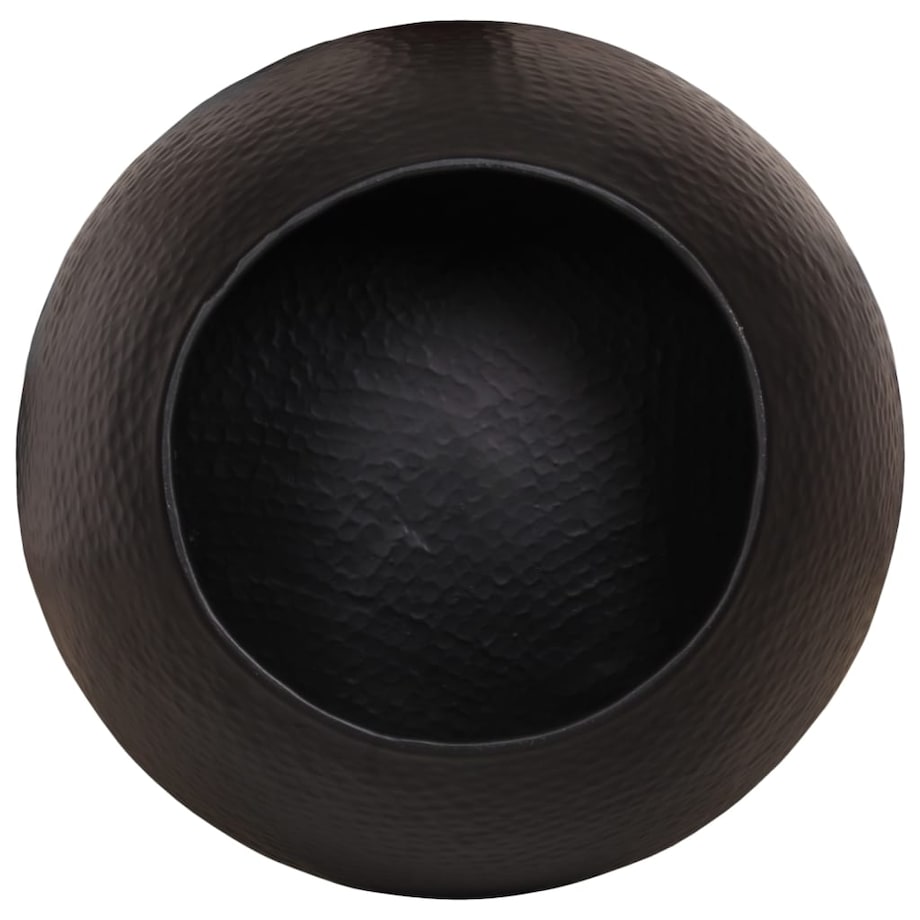 vidaXL Stolik kawowy z młotkowanego aluminium, Ø 50x30 cm, czarny