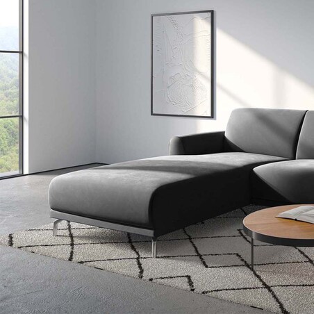 Sofa narożna Puzo - ciemnoszara