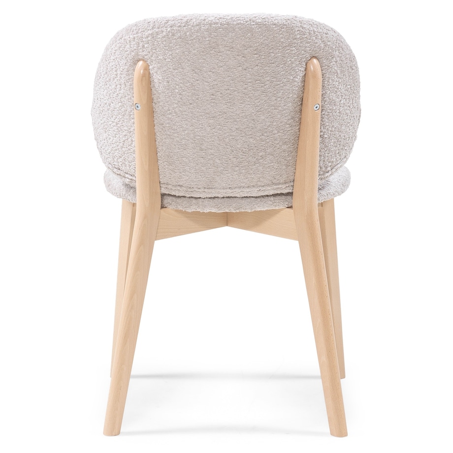 Krzesło SELMA -III beżowoszare/buk/boucle 79x48x48 cm