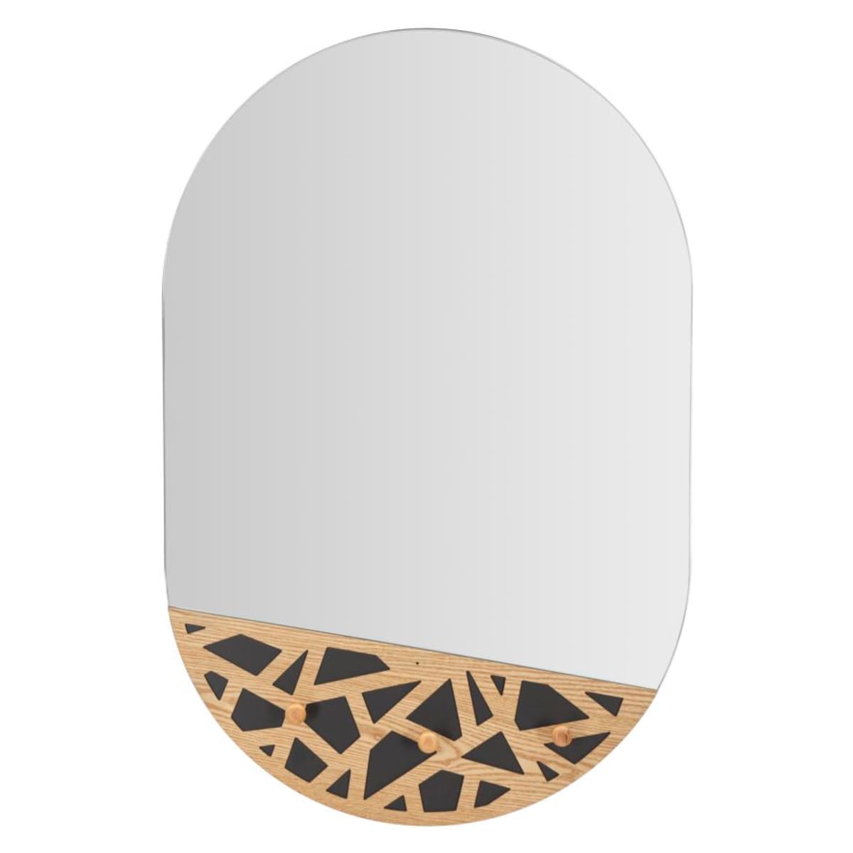 Lustro ścienne App-Abiti Carv, kolor wielokolorowy, płyta MDF, 60 x 5,3 x 90 cm, do salonu i przedpokoju, Mauro Ferretti