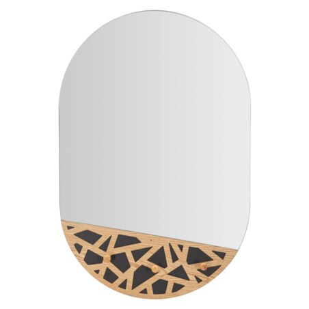 Lustro ścienne App-Abiti Carv, kolor wielokolorowy, płyta MDF, 60 x 5,3 x 90 cm, do salonu i przedpokoju, Mauro Ferretti