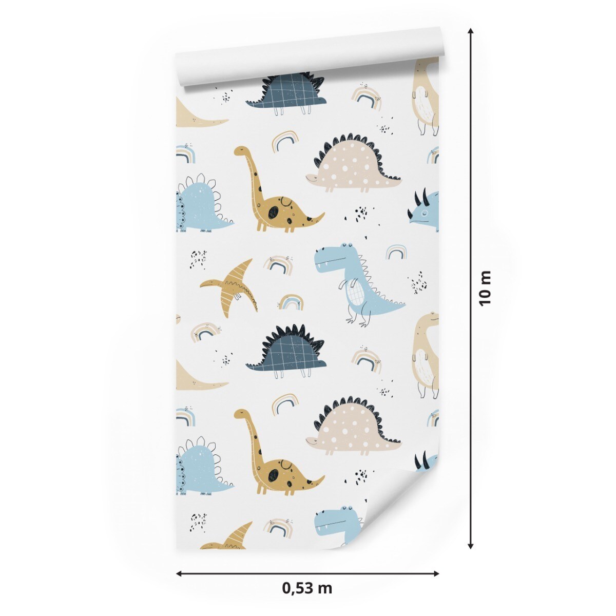 Tapeta Dla Dzieci Pastelowe DINOZAURY