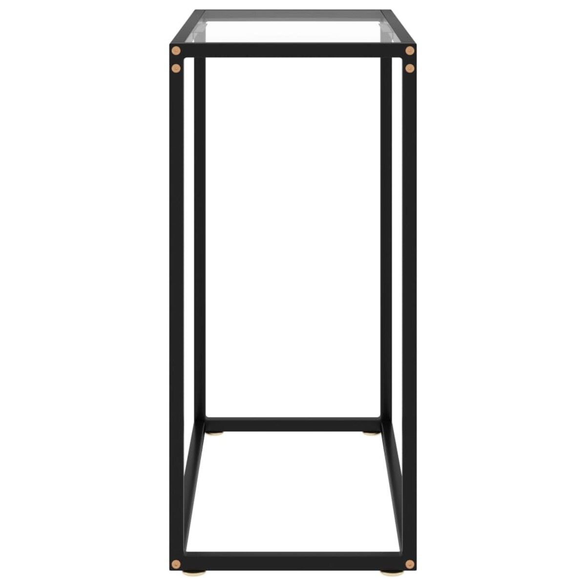 vidaXL Stolik konsolowy, przezroczysty, 60x35x75 cm, szkło hartowane