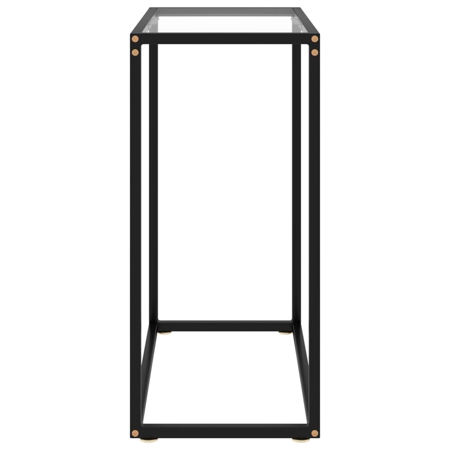 vidaXL Stolik konsolowy, przezroczysty, 60x35x75 cm, szkło hartowane
