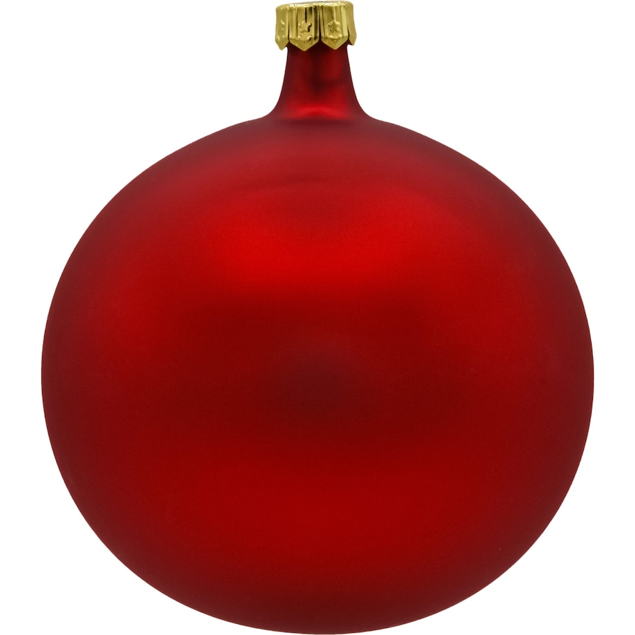 Bombka choinkowa: Okrągła matowa: czerwona