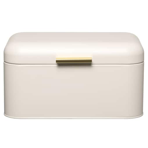 Metalowy chlebak METUL, 30 x 19 x 16 cm, beżowy