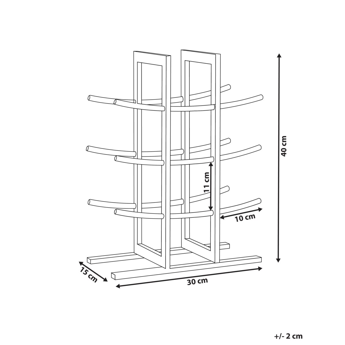 Stojak na wino MONAGHAN Czarny