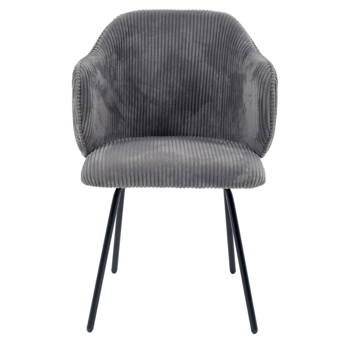Krzesło tapicerowane AMELIA sztruks welurowe szare