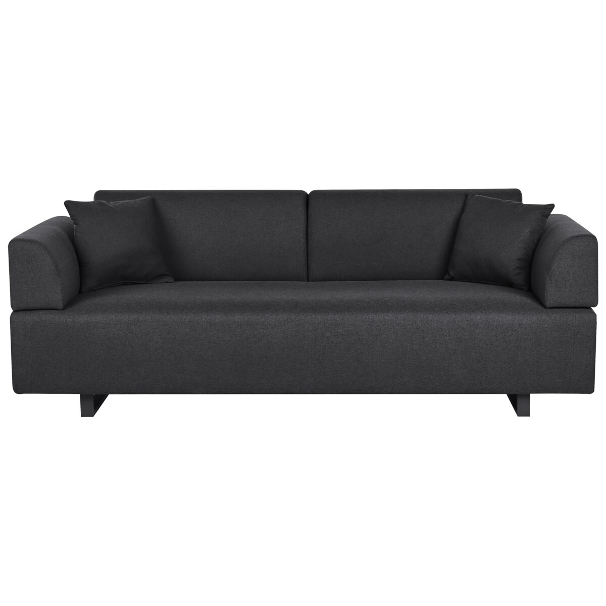 Sofa ze stolikami czarna SOKNA