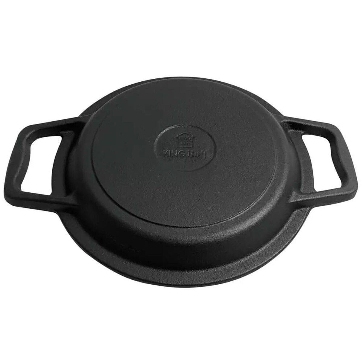 Kociołek żeliwny myśliwski 8.0L z patelnią grill 2 w 1 KINGHOFF