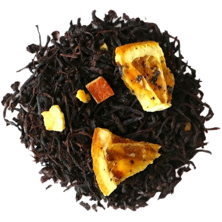 Herbata czarna SWEET ORANGE ćwiartki pomarańczy skórka pomarańczy 120g - herbata liściasta sypana mieszanka napar susz