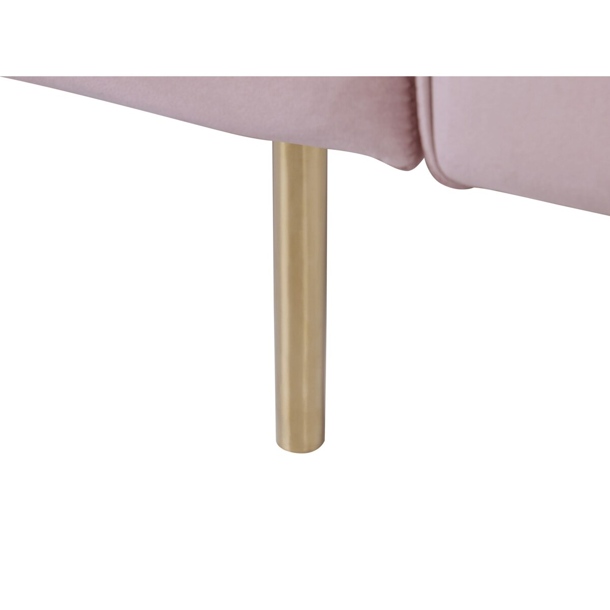 Sofa rozkładana welurowa różowa VISNES