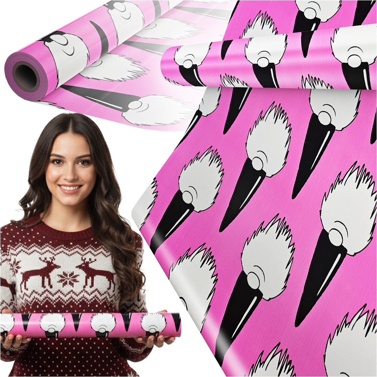 Papier Prezentowy Do Pakowania Prezentów 20 m MEGAROLKA Świąteczny Do Paczek Boże Narodzenie Ozdobny