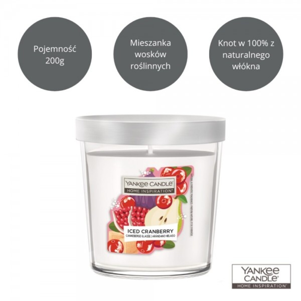 HI VALUE świeca średnia ICED CRANBERRY
