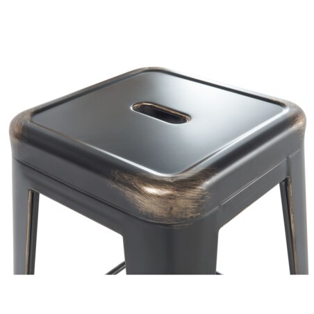 Zestaw 2 stołków barowych metalowych 76 cm czarno-złoty CABRILLO
