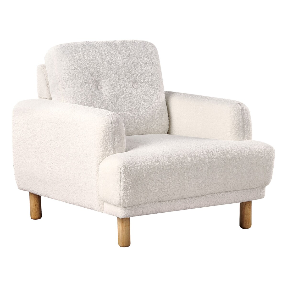 Zestaw wypoczynkowy boucle biały TUVE