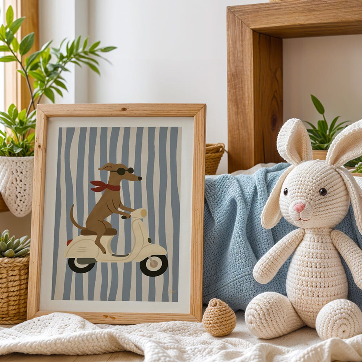 plakat pies na vespie 70x100