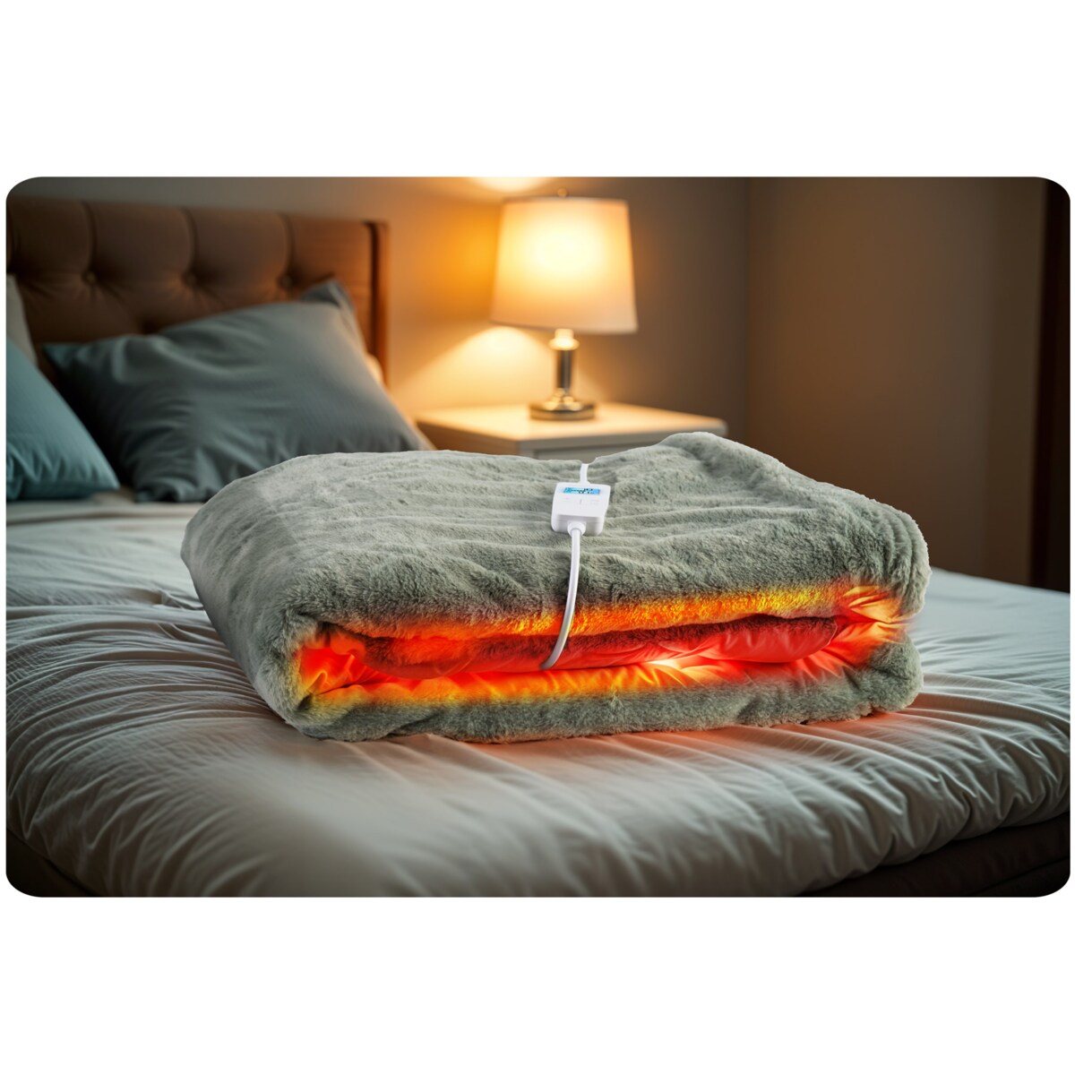 Duży koc elektryczny miękki 180x160cm 160w + timer Berdsen