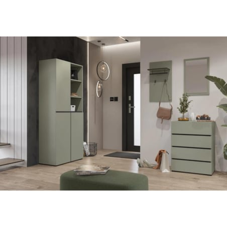 Lustro do przedpokoju CROSS 40x60cm zielone