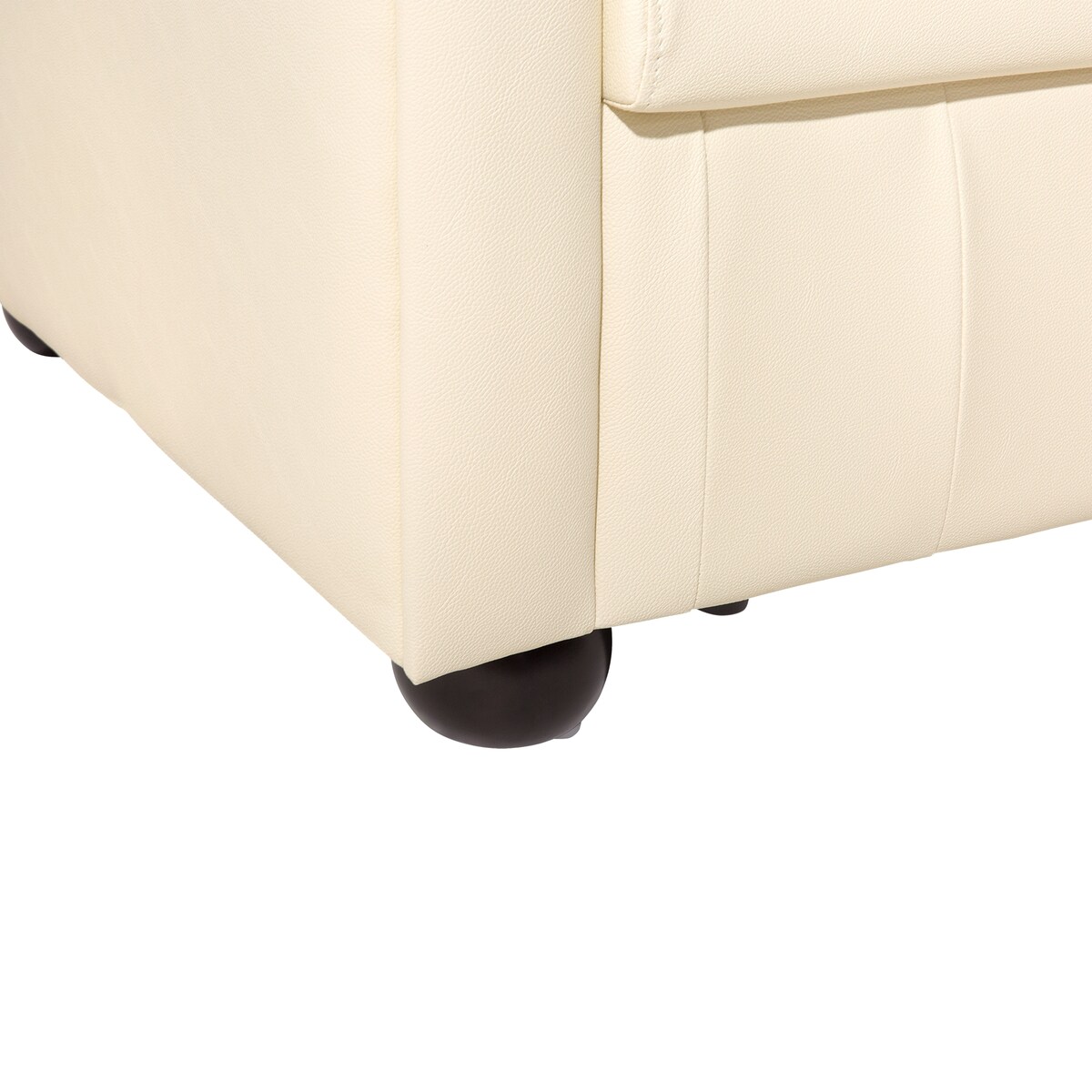 Sofa dla 3 osób CHESTERFIELD Skóra naturalna Jasnobeżowy